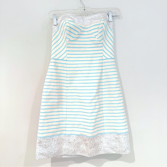 Lilly Pulitzer Remi‎ Dress Bayview Stripe Metallic Dress Women's 0 Blue Horizon - Picture 4 of 11